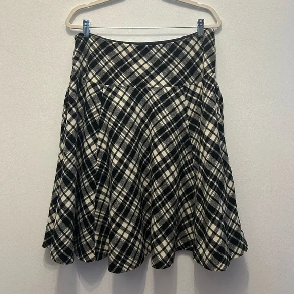 Wool Ralph Lauren Plaid Skirt - Picture 2 of 5